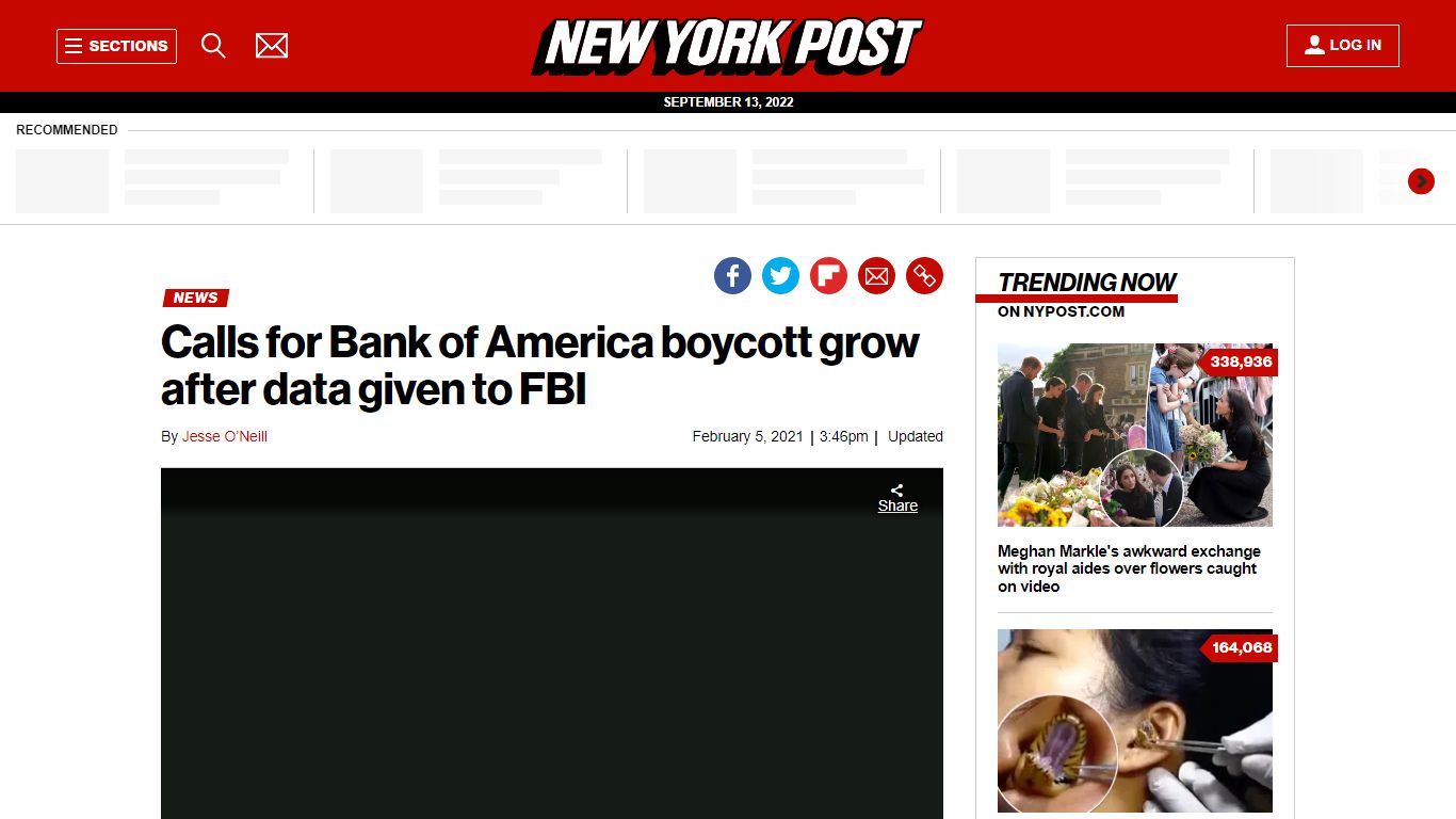 Calls for Bank of America boycott grow after data given to FBI