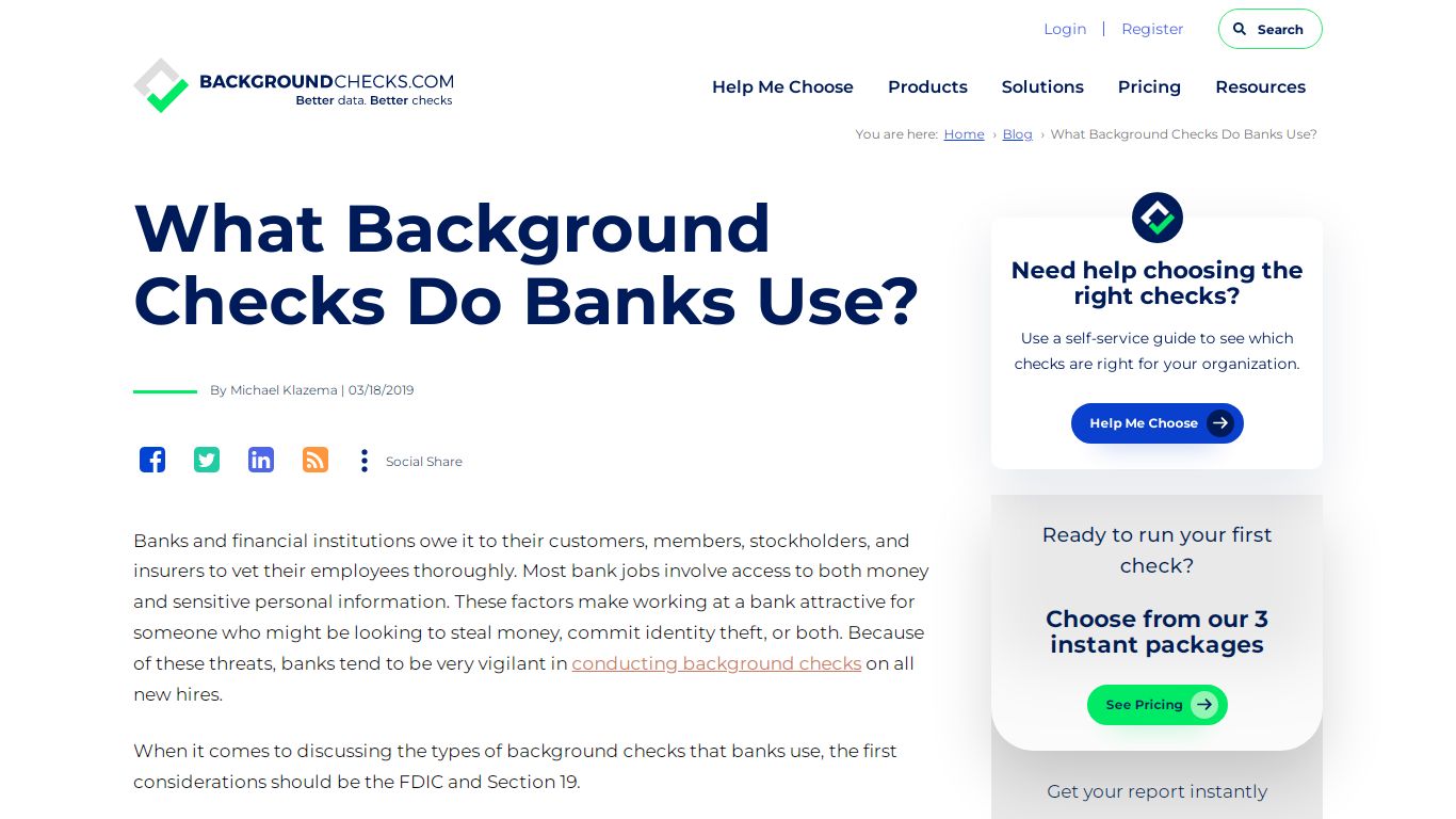 What Background Checks Do Banks Use?
